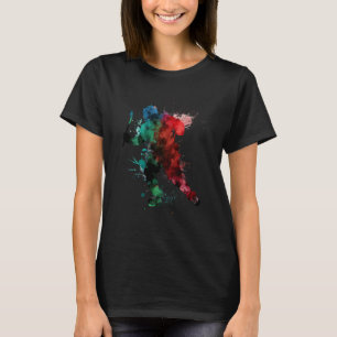 Eishockey-Feld Hockey bunt Eishockey-Spieler T-Shirt