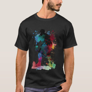 Eishockey Feldhockey farbenfroher Eishockeyspieler T-Shirt
