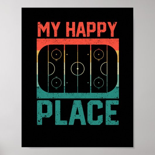 Eishockey Figur Skaten Eisbahn Winter Poster (Vorne)