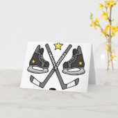 . Eishockey Gear Karte (Gelbe Blume)