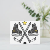 . Eishockey Gear Postkarte (Stehend Vorderseite)