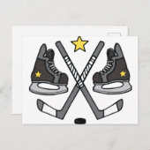 . Eishockey Gear Postkarte (Vorne/Hinten)