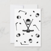 Eishockey Geburtstag, Eishockey-Party Dankeskarte (Rückseite)