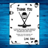 Eishockey Geburtstag, Eishockey-Party Dankeskarte