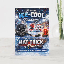 Eishockey-Geburtstagskarte – Eiskalter Geburtstag Karte