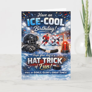Eishockey-Geburtstagskarte – Eiskalter Geburtstag Karte