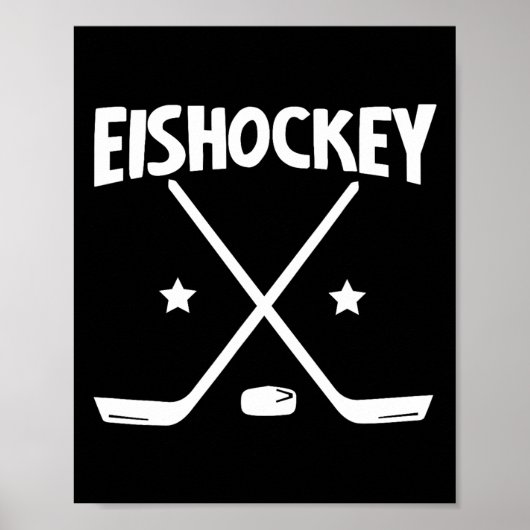 Eishockey - gekreuzte Schläger (1) Poster (Vorne)