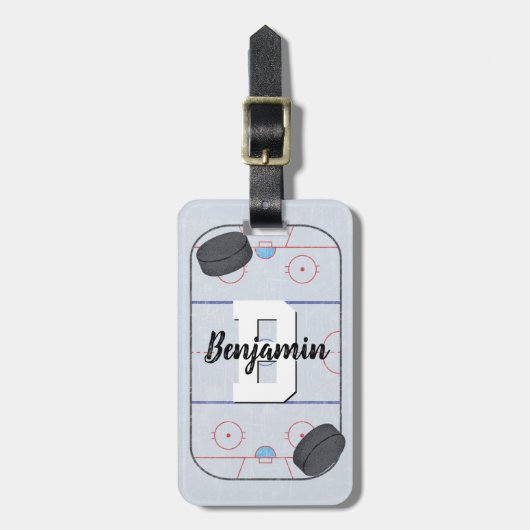 Eishockey Gepäckanhänger (Vorderseite vertikal)