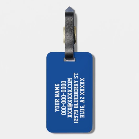 Eishockey Gepäckanhänger (Rückseite vertikal)