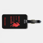 Eishockey Gepäckmarke Lieblingssaison rot Gepäckanhänger (Rückseite horizontal)