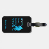 Eishockey Gepäckmarke Lieblingssaison Türkisch Gepäckanhänger (Rückseite horizontal)