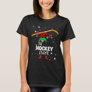 Eishockey-Gnom rotes Buffalo-Karo passend Familie T-Shirt