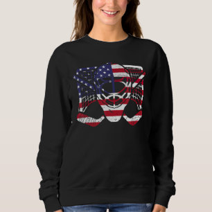 Eishockey Goalie American Flag Usa Goalie Mask 4t Sweatshirt