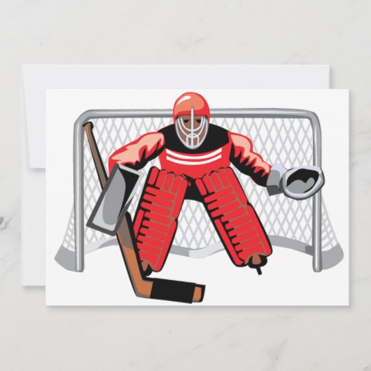 Eishockey-Goalie-Einladungen Einladung (Vorderseite)