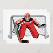 Eishockey-Goalie-Einladungen Einladung (Vorne/Hinten)