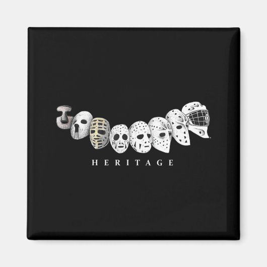 Eishockey-Goalie-Evolution Vintag zur modernen Mas Magnet (Vorne)