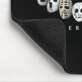 Eishockey-Goalie-Evolution Vintag zur modernen Mas Mousepad (Ecke)
