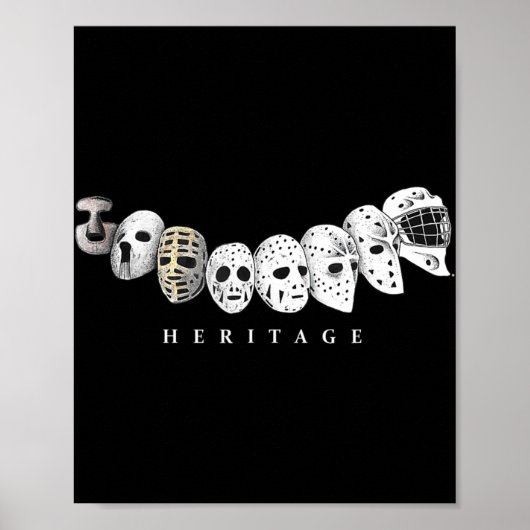 Eishockey-Goalie-Evolution Vintag zur modernen Mas Poster (Vorne)