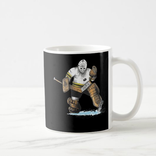 Eishockey Goalie Great Rettete Vintage Maske Kaffeetasse (Rechts)