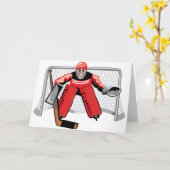 Eishockey Goalie Grußkarten Karte (Gelbe Blume)