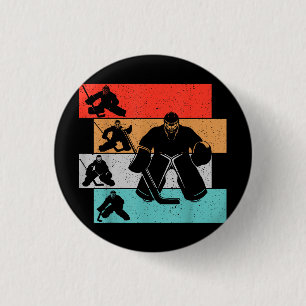 Eishockey Goalie Hockey Player Button