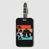 Eishockey Goalie Hockey Player Gepäckanhänger (Vorderseite Vertikal)