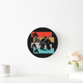 Eishockey Goalie Hockey Player Runde Wanduhr (Zuhause)