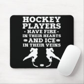 Eishockey-Goalie-Hockey-Spieler haben Feuer in ihr Mousepad (Mit Mouse)