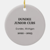 Eishockey Goalie Illustrierte Keramik Ornament (Hinten)