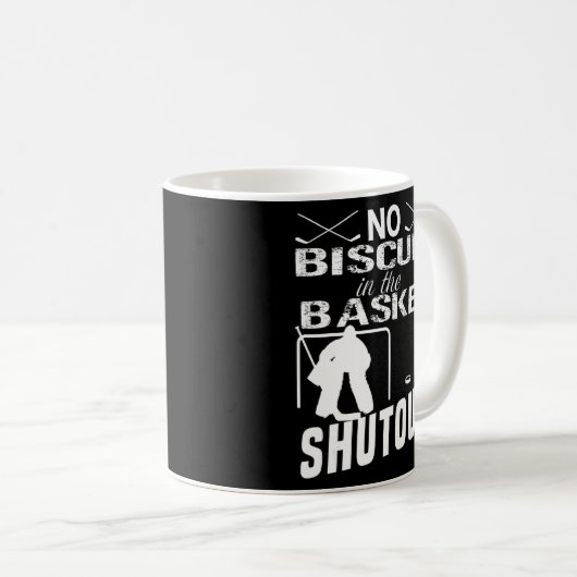 Eishockey Goalie kein Biscuit im Korbgeflecht Kaffeetasse (VorderseiteRechts)