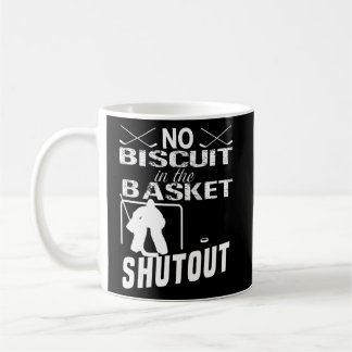 Eishockey Goalie kein Biscuit im Korbgeflecht Kaffeetasse
