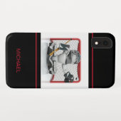 Eishockey Goalie Personalisierter Name | Sport Case-Mate iPhone Hülle (Rückseite (Horizontal))
