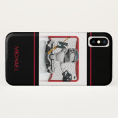 Eishockey Goalie Personalisierter Name | Sport Case-Mate iPhone Hülle (Rückseite (Horizontal))