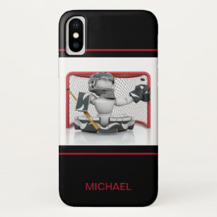 Eishockey Goalie Personalisierter Name Sport Case-Mate iPhone Hülle