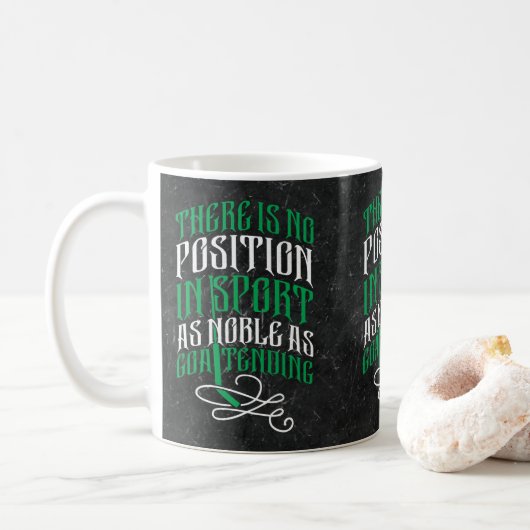 Eishockey Goalie Quote Tasse (Mit Donut)