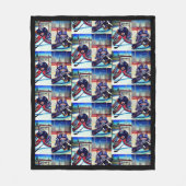 Eishockey Goalie Thema Fleece Blanket (Vorderseite)