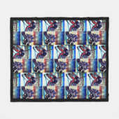 Eishockey Goalie Thema Fleece Blanket (Vorderseite (Horizontal))