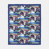 Eishockey Goalie Thema Fleece Blanket (Vorderseite)