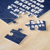 Eishockey Goalie Typografie Jigsaw Puzzle (Seite)