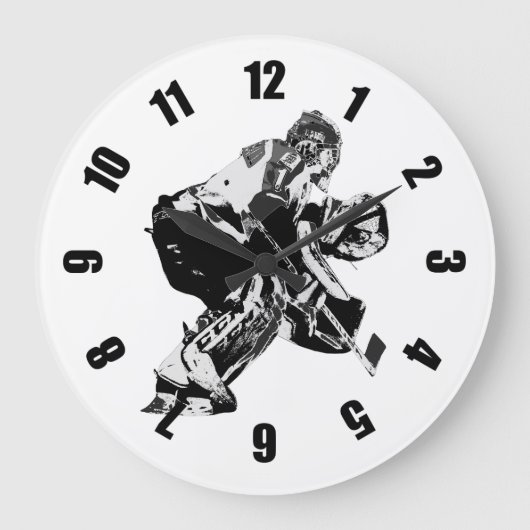 Eishockey Goalie - Wintersport Große Wanduhr (Vorderseite)