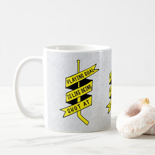 Eishockey-Goalie-Zitat Kaffee-Tasse Kaffeetasse (Mit Donut)