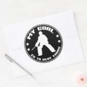 Eishockey-Goalie-Zitat-Stickers Runder Aufkleber (Umschlag)