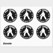 Eishockey-Goalie-Zitat-Stickers Runder Aufkleber (Blatt)