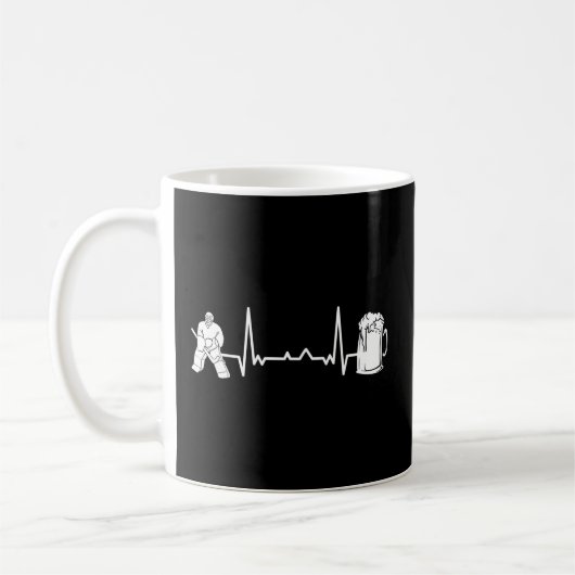 Eishockey Goalkeeper Goaltender - Heartbeat Ekg G Kaffeetasse (Links)