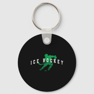 Eishockey Green Team Spieler Varsity Text  Schlüsselanhänger