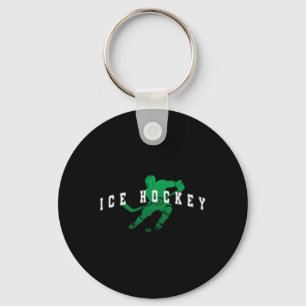 Eishockey Green Team Spieler Varsity Text  Schlüsselanhänger