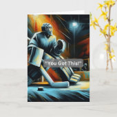 Eishockey-Grußkarte "Du hast das Got!" Karte (Gelbe Blume)