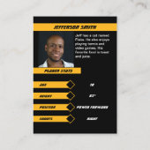 Eishockey-Handelskarte in lebhaft gelb Telefonnummerkarte (Rückseite)