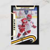 Eishockey-Handelskarte in lebhaft gelb Telefonnummerkarte (Vorderseite)