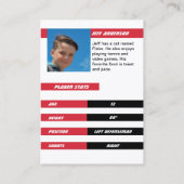 Eishockey-Handelskarte in Vigorot Red White Telefonnummerkarte (Rückseite)